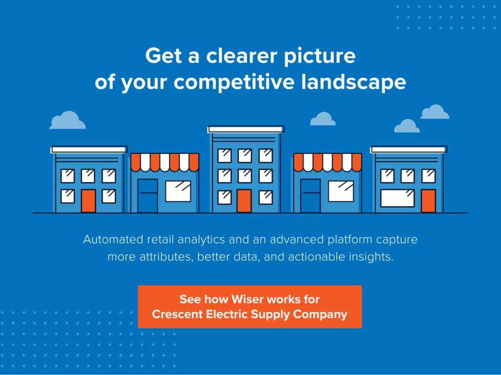 Get a clearer picture of your competitive landscape. Automated retail analytics and an advanced platform capture more attributes, better data, and actionable insights. See how Wiser works for Crescent Electric Supply Company.