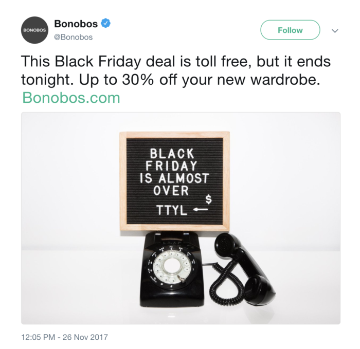 Bonobos Black Friday promotions