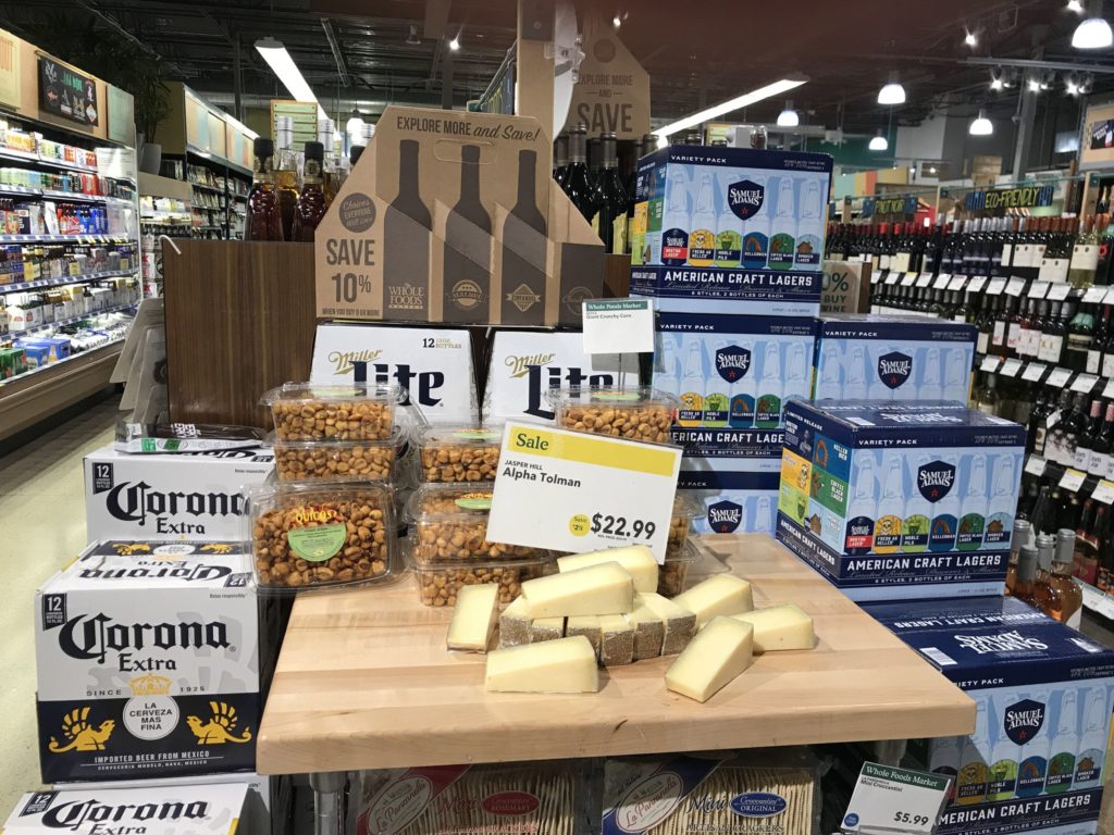 Whole Foods cheese display