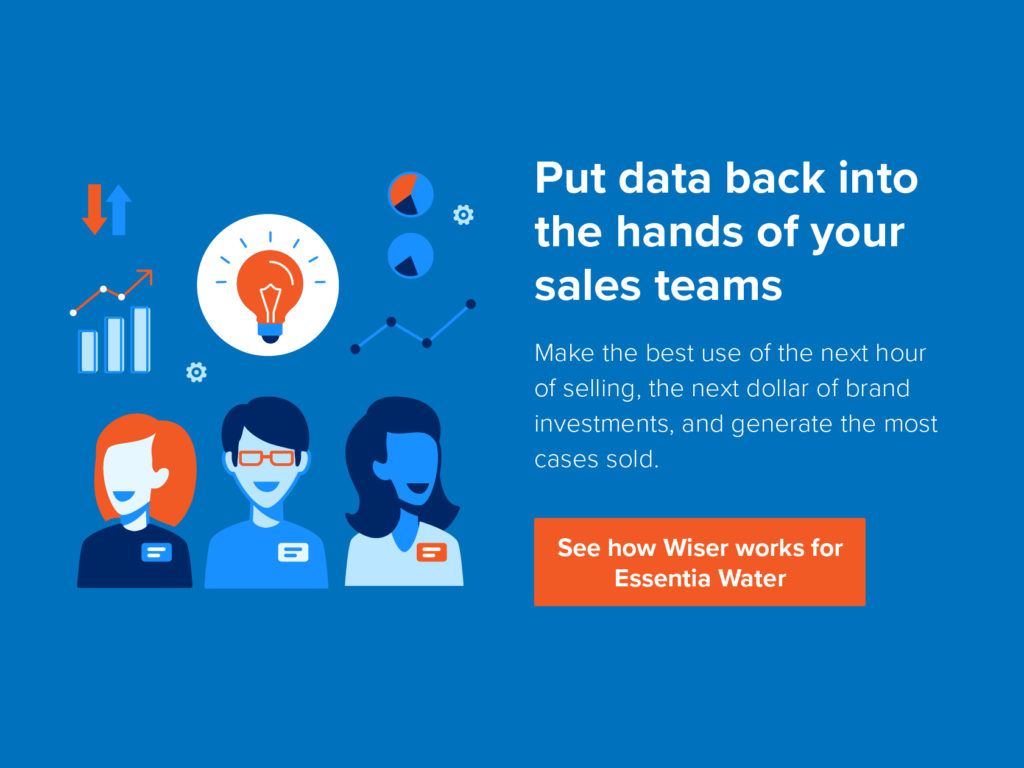 Put data back into the hands of your sales teams. Make the best use of the next hour of selling, the next dollar of brand investments, and generate the most cases sold. See how Wiser works for Essentia Water.